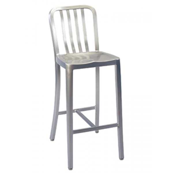 Brushed Aluminum Barstool