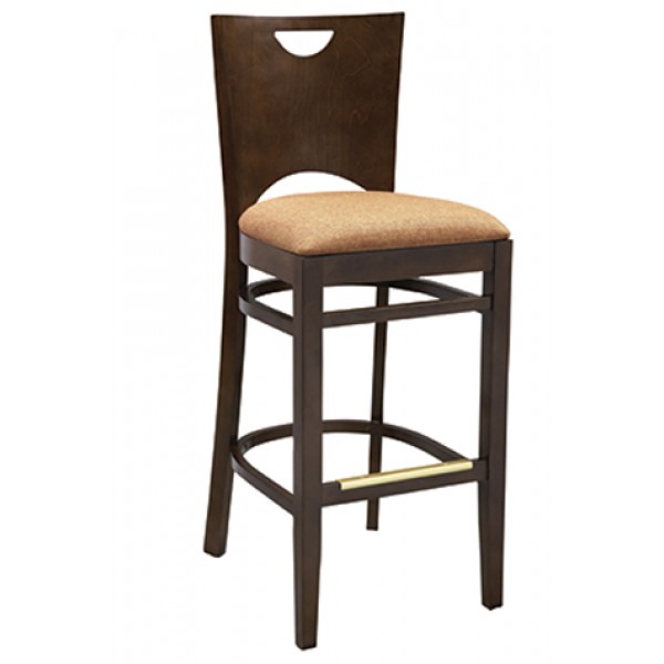 Half Moon Wood Barstool